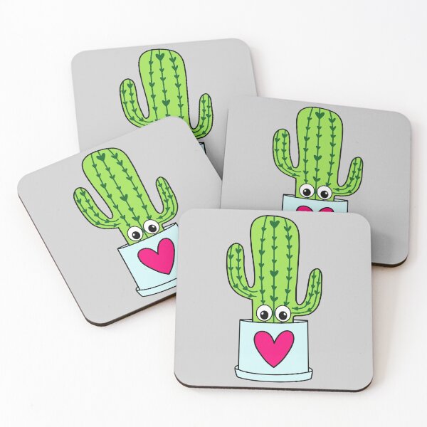 Item preview, Cute Cactus Design #332: Cute Cactus In A Heart Pot designed and sold by DreamCactus.
