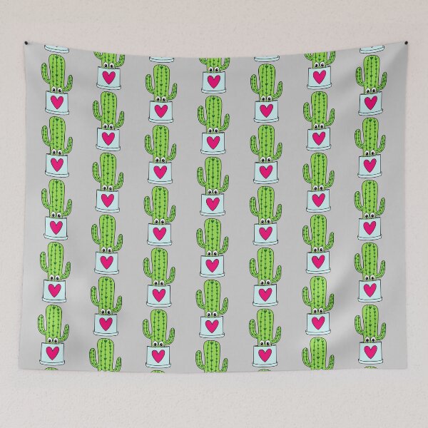 Item preview, Cute Cactus Design #332: Cute Cactus In A Heart Pot designed and sold by DreamCactus.