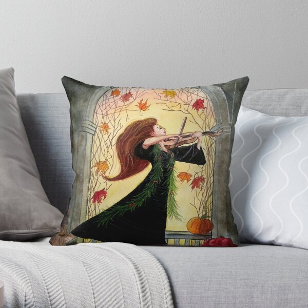 Summoning Sabbat Spirits Throw Pillow