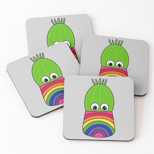Aperçu de l'œuvre Cute Cactus Design #336: Cute Cactus In Rainbow Colored Pot créée et vendue par DreamCactus.
