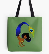 Tropical Peacock Mermaid Tote Bag