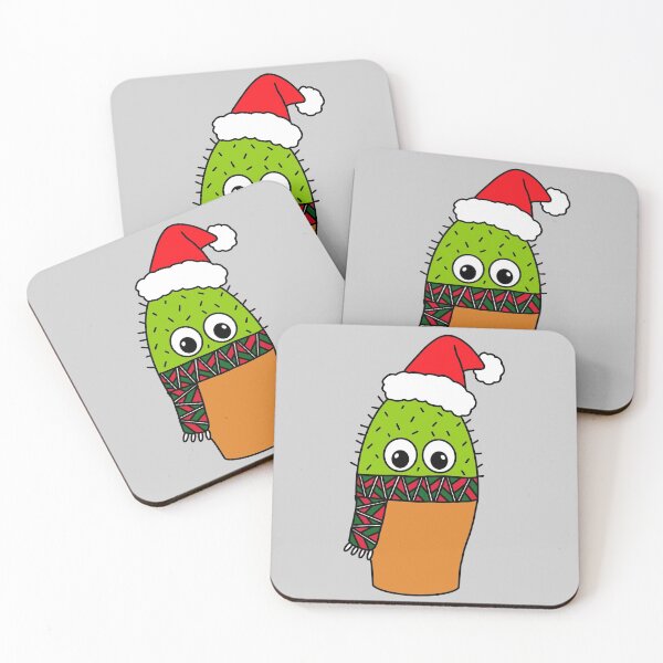 Item preview, Cute Cactus Design #338: Cute Cactus With Christmas Scarf designed and sold by DreamCactus.