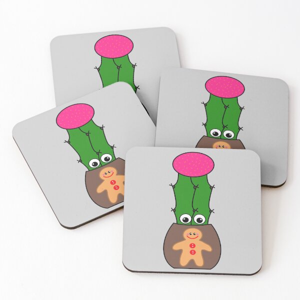 Item preview, Cute Cactus Design #342: Hybrid Cactus In Gingerbread Man Pot designed and sold by DreamCactus.