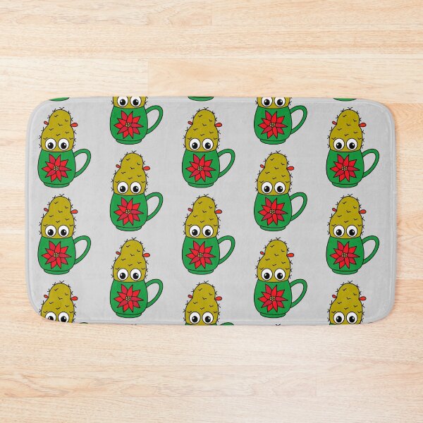 Item preview, Cute Cactus Design #343: Mini Cactus In Poinsettia Mug designed and sold by DreamCactus.
