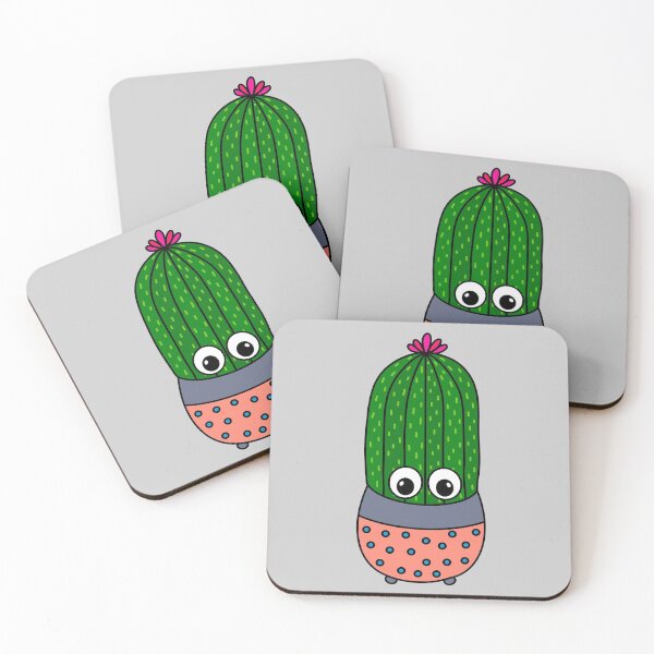 Item preview, Cute Cactus Design #347: Potted Saguaro Cactus With A Cute Flower designed and sold by DreamCactus.