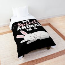 Spirit Animal Bunny Rabbit Gifts Bunny Gift Idea Bunny Items Comforter