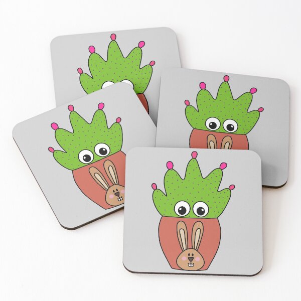 Item preview, Cute Cactus Design #349: Pretty Cactus In Cute Bunny Pot designed and sold by DreamCactus.