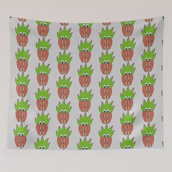 Item preview, Cute Cactus Design #349: Pretty Cactus In Cute Bunny Pot designed and sold by DreamCactus.