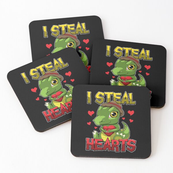 Item preview, I Steal Hearts - Cute T-Rex With Dinosaur Heart designed and sold by anziehend.