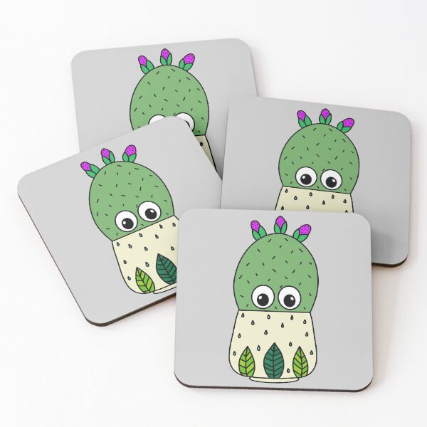 Artikelvorschau, Cute Cactus Design #352: Prickly Pear Cactus In Leafy Pot entworfen und verkauft von DreamCactus.