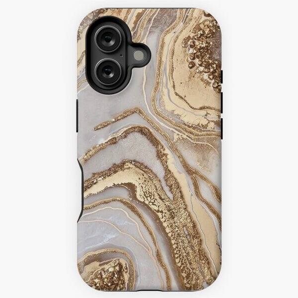Aperçu de l'œuvre Coque Iphone et Samsung Galaxy Or et Marbre créée et vendue par wildberriesph.