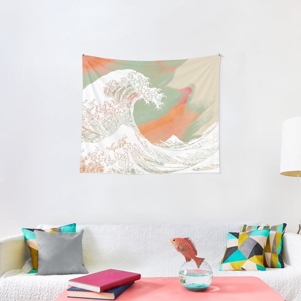 Calm into Great Wave Paint I Tapestry