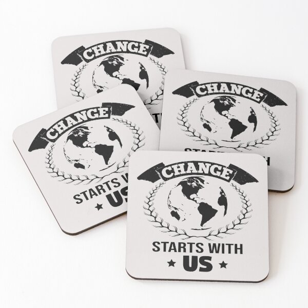 Item preview, Change starts with us! designed and sold by Cutebutfunny.