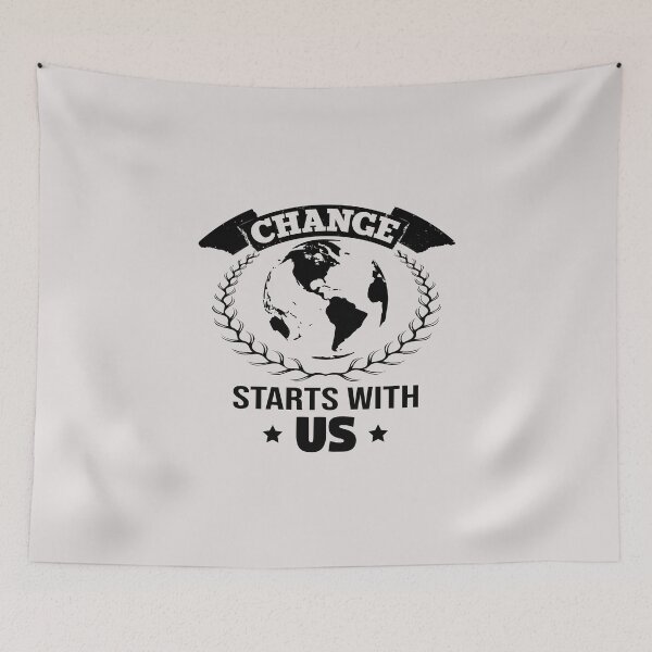 Item preview, Change starts with us! designed and sold by Cutebutfunny.