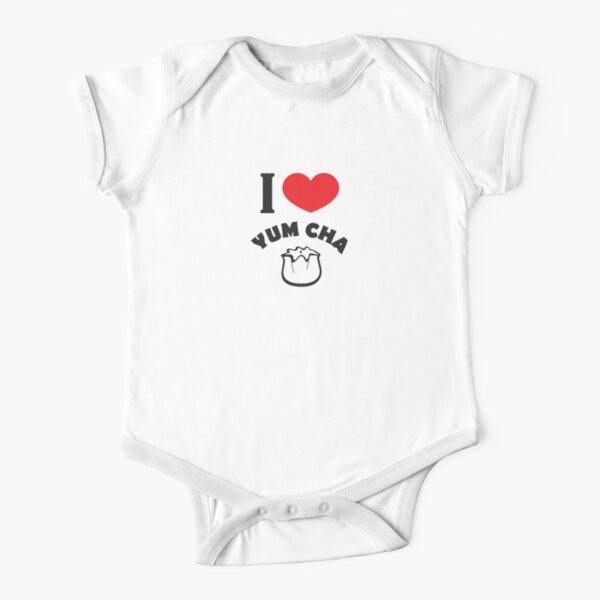 I Heart Yum Cha!!! Short Sleeve Baby One-Piece