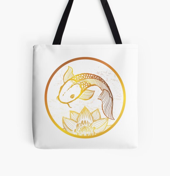 Golden Koi All Over Print Tote Bag