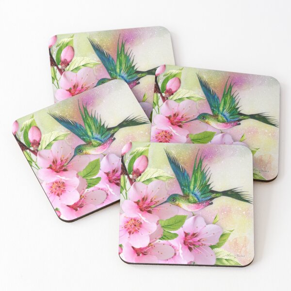 Item preview, Hummingbird & Pink Blossom designed and sold by MoragBates.