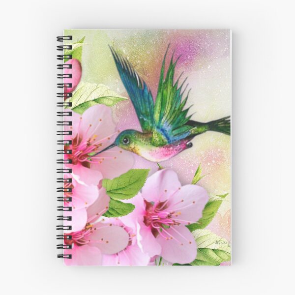 Item preview, Hummingbird & Pink Blossom designed and sold by MoragBates.