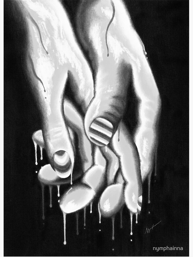 "Holding Hands B&w - Erotic Art Illustration Love Lovers Relationship ...