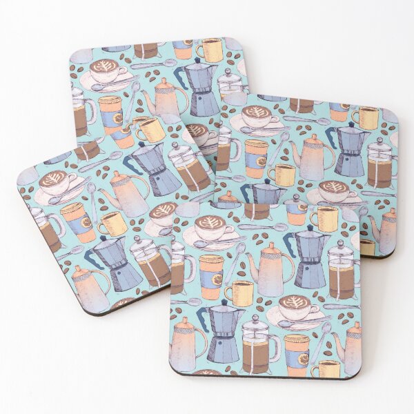 Item preview, Coffee Love on Blue designed and sold by micklyn.
