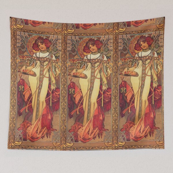 Item preview,  Lady Art nouveau vintage art - Alphonse Mucha designed and sold by Vintage Designs +.