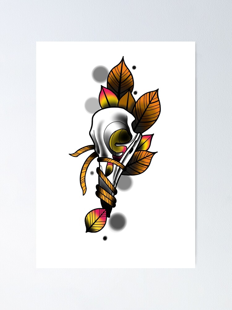 Animal skull tattoo print Animal skull tattoo print