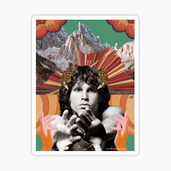 Jim Morrison Collage Sticker Sticker