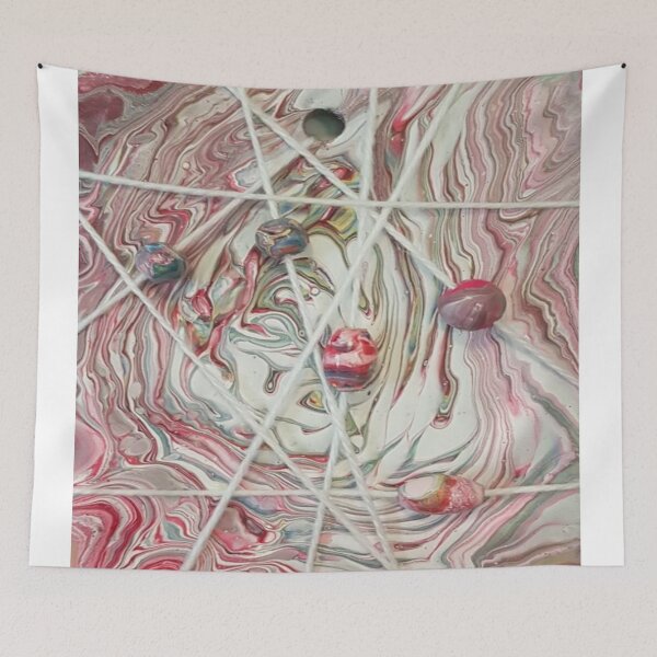Item preview, Fantastic colors and patterns, poured paint, reused material designed and sold by Diana Evensen.