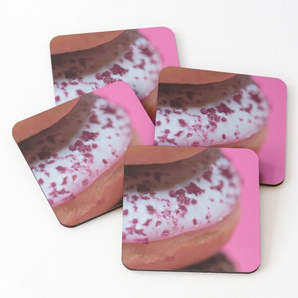 Item preview, Macro shot of stack of donuts over pink background designed and sold by anytka.