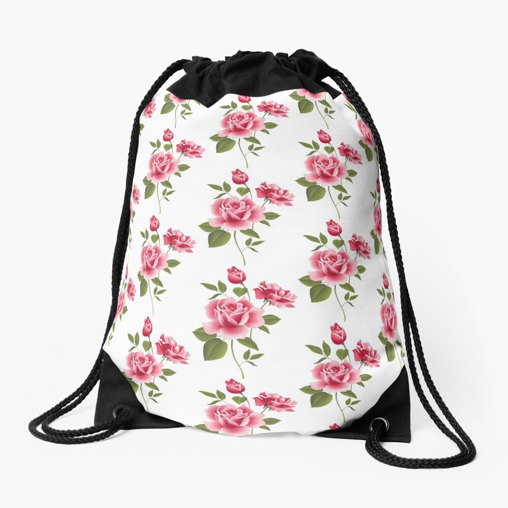 "Arts Cute rose flower" Drawstring Bag for Sale by greengoodnich