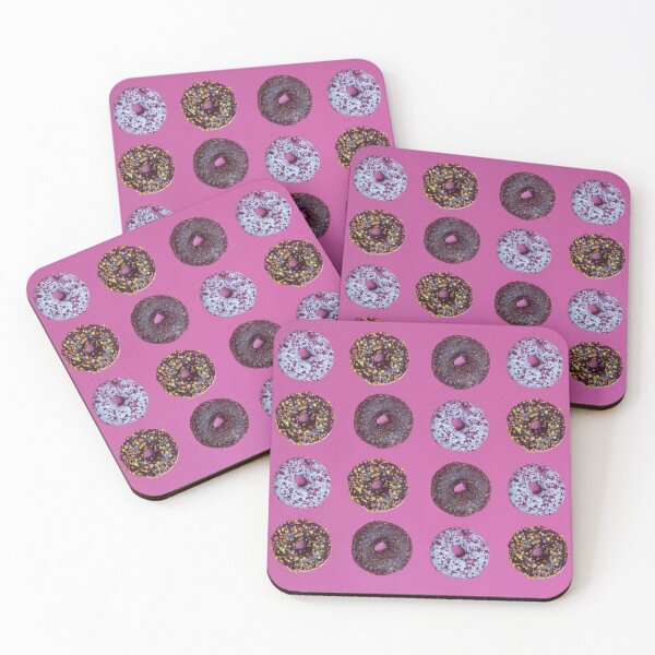 Item preview, Top view to the donuts over pink background designed and sold by anytka.