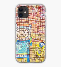 Finn and Jake's line art iPhone Case