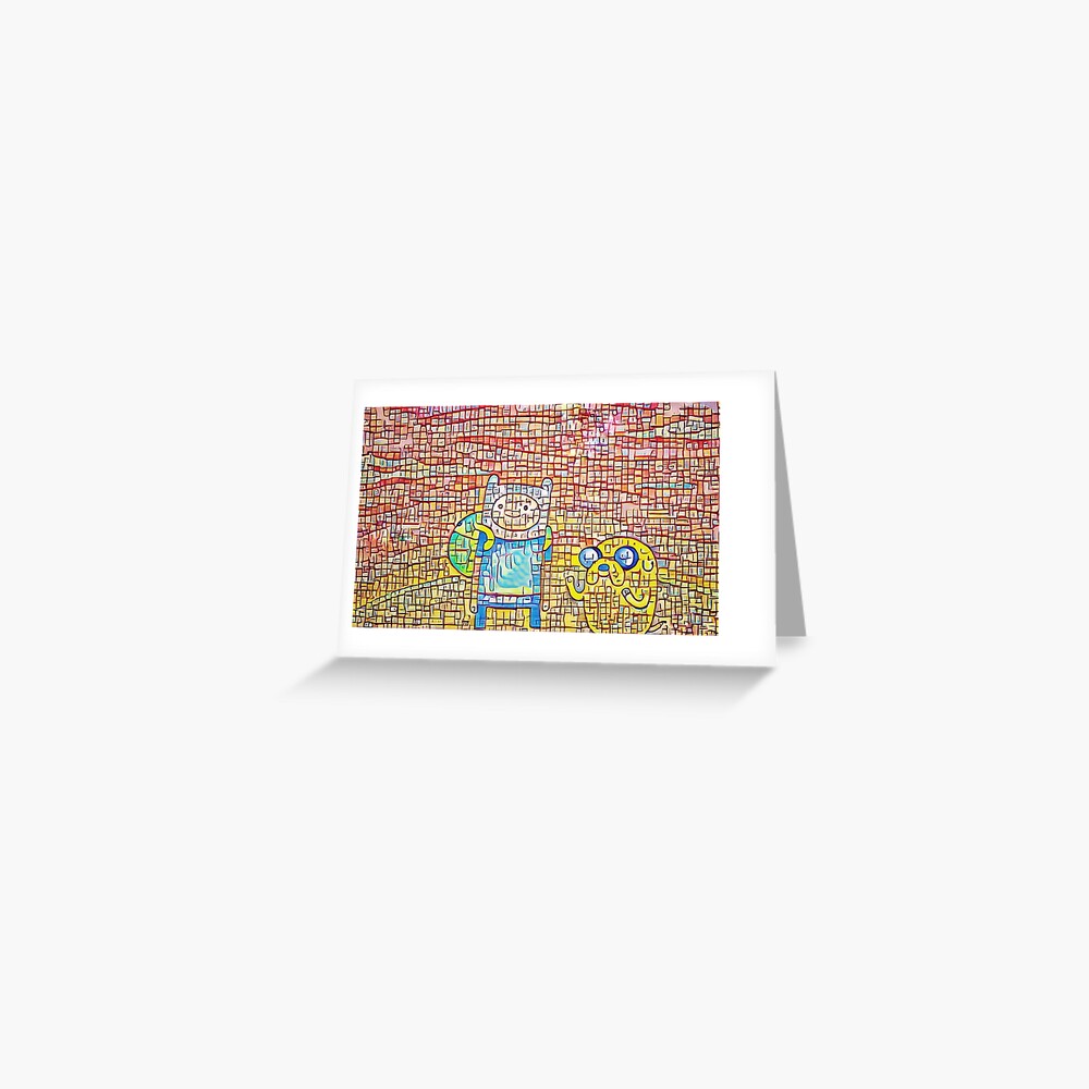 Finn and Jake's line art Greeting Card