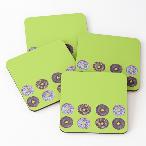 Item preview, Top view to the donuts over green background designed and sold by anytka.