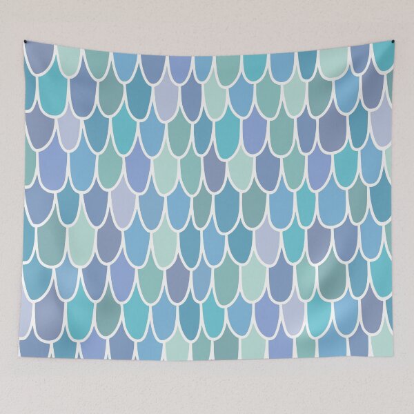 Item preview, Fun Mermaid Scales Pattern, Green, Teal, Purple designed and sold by meggydesigns.