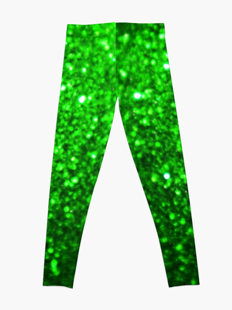 Green glitter outlet leggings