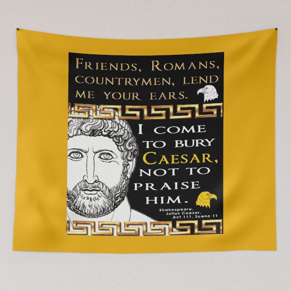 Item preview, Friends, Romans, countrymen from Julius Caesar by Shakespeare designed and sold by bushwombat.
