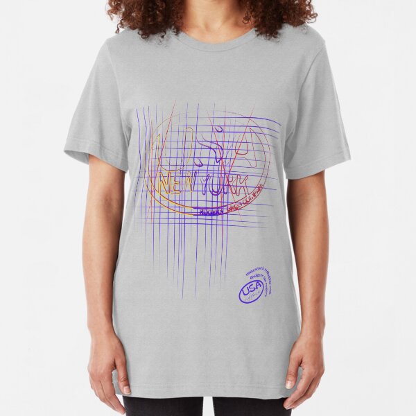 usa new york tshirt by rogers bros co Slim Fit T-Shirt