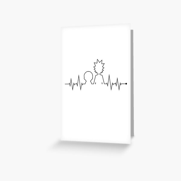 Rick and Morty Heartbeat Greeting Card