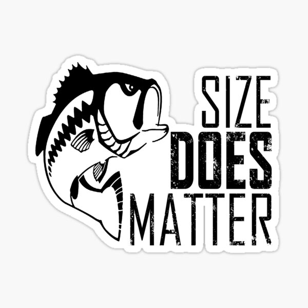 Size Matters Bass Sticker