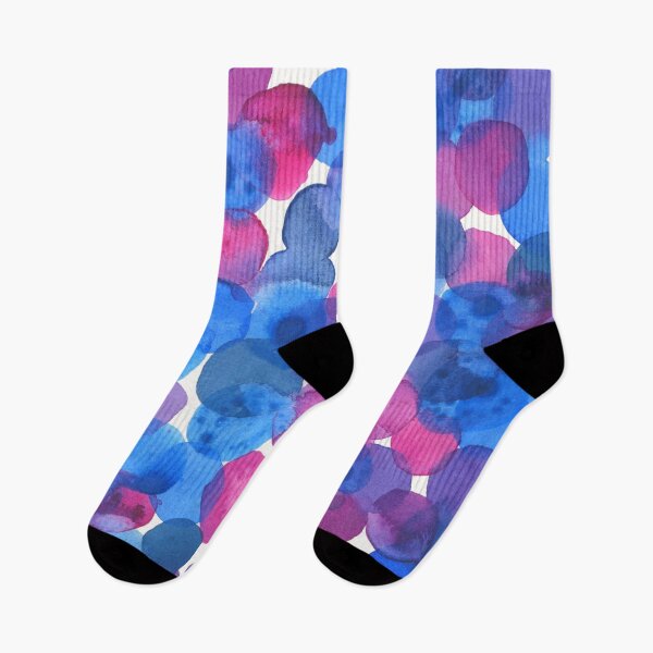 Item preview, Geometrical Blue and Purple Watercolor Circles  designed and sold by Niina  Niskanen.