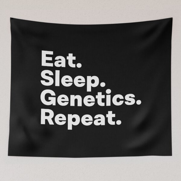 Item preview, Eat Sleep Genetics Repeat designed and sold by teesaurus.
