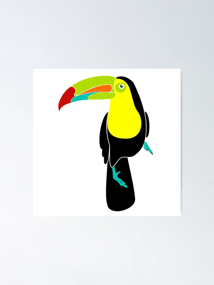 Thumbnail 1 of 3, Poster, Toucan Cartoon designed and sold by Ioana-Roxana Botu.