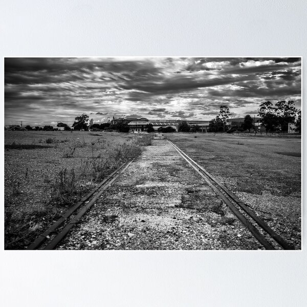 Item preview, South Australia in Black and White - Abandoned Railway Port Adelaide - Photographic Print designed and sold by nickegglington.