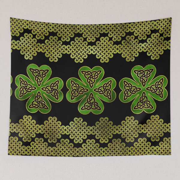 Item preview, Shamrock Four-leaf clover with Triquetra  designed and sold by k9printart.