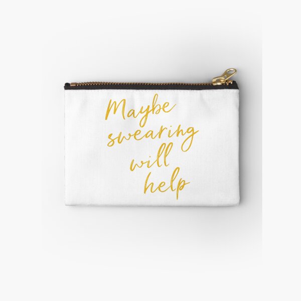 Item preview, Maybe Swearing Will Help - Cheeky Quote in Yellow designed and sold by JuneJournal.
