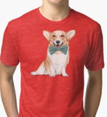 Corgi Dog Tri-blend T-Shirt
