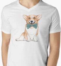 Corgi Dog Men's V-Neck T-Shirt