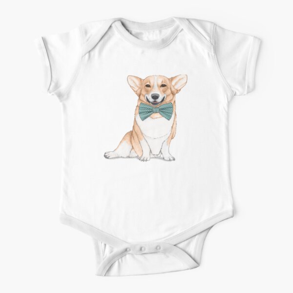 Corgi Dog Short Sleeve Baby One-Piece