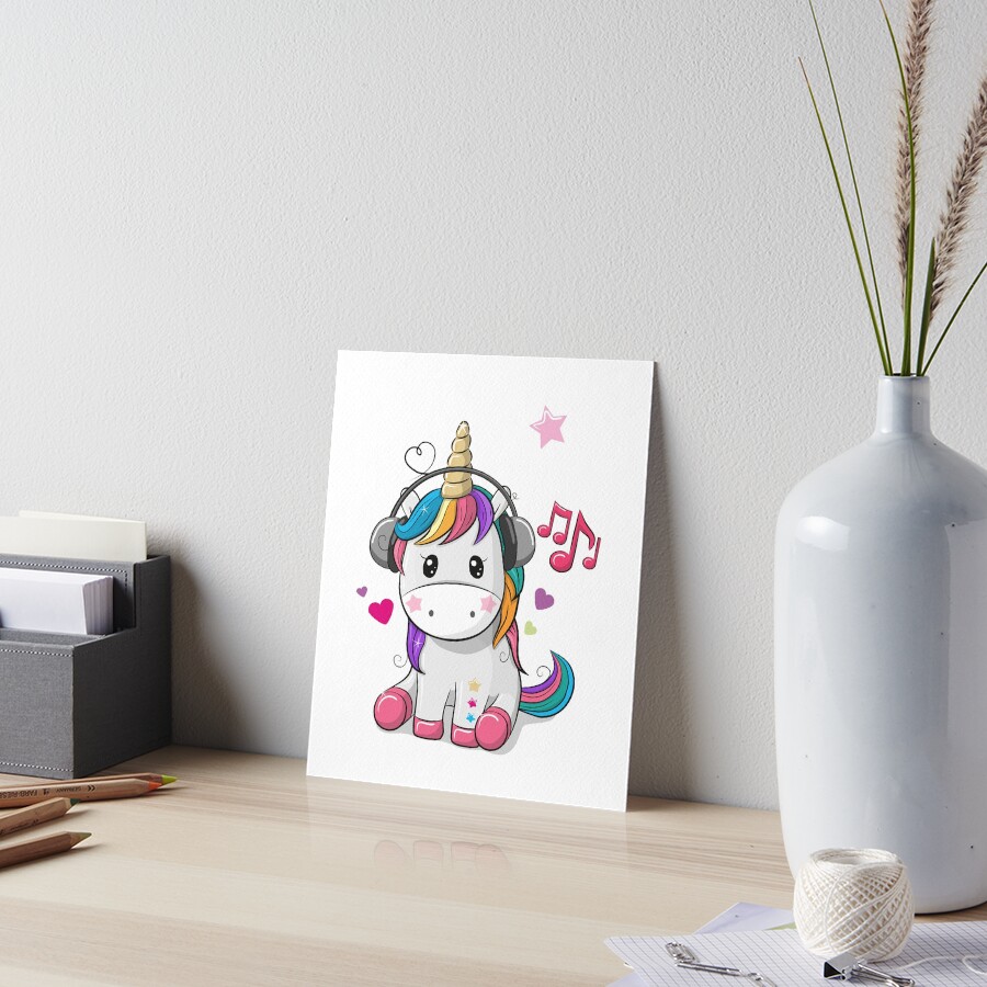 unicorn listening to music